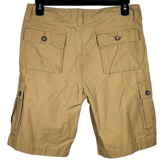 G & M - Men's Size 32 - Tan Cargo Shorts - Pockets 100% Cotton - Picture 2 of 10